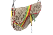 Load image into Gallery viewer, 極美品 Christian Dior クリスチャンディオール サドルバッグ ハンドバッグ ラスタカラー シルバー 04年 中古 4c069738