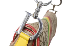 Load image into Gallery viewer, 極美品 Christian Dior クリスチャンディオール サドルバッグ ハンドバッグ ラスタカラー シルバー 04年 中古 4c069738
