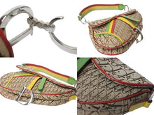 Load image into Gallery viewer, 極美品 Christian Dior クリスチャンディオール サドルバッグ ハンドバッグ ラスタカラー シルバー 04年 中古 4c069738