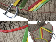 Load image into Gallery viewer, 極美品 Christian Dior クリスチャンディオール サドルバッグ ハンドバッグ ラスタカラー シルバー 04年 中古 4c069738