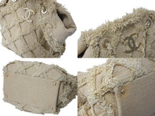 Load image into Gallery viewer, CHANEL シャネル ココマーク チェーントートバッグ 20番台 イタリア製 ツイード ベージュ ゴールド金具 美品 中古 4c06975
