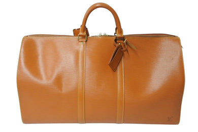 極美品 LOUIS VUITTON ルイヴィトン キーポル55 ボストンバッグ ジパングゴールド エピレザー M42958 中古 4c069766