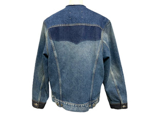 極美品 MaisonMargiela メゾンマルジェラ ノーカラー デニムジャケット S50AM0561 S30561 ブルー サイズ46 中古 4c069789