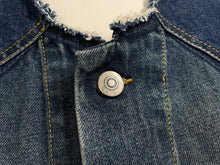 Load image into Gallery viewer, 極美品 MaisonMargiela メゾンマルジェラ ノーカラー デニムジャケット S50AM0561 S30561 ブルー サイズ46 中古 4c069789