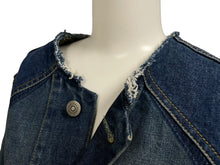 Load image into Gallery viewer, 極美品 MaisonMargiela メゾンマルジェラ ノーカラー デニムジャケット S50AM0561 S30561 ブルー サイズ46 中古 4c069789