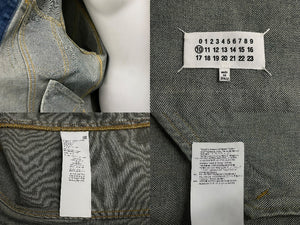 極美品 MaisonMargiela メゾンマルジェラ ノーカラー デニムジャケット S50AM0561 S30561 ブルー サイズ46 中古 4c069789