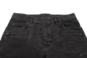 BALMAIN バルマン デニム パンツ ブラック ボトムス バイカー コットン サイズ29 S5HT551 美品 中古 4c069791