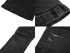 BALMAIN バルマン デニム パンツ ブラック ボトムス バイカー コットン サイズ29 S5HT551 美品 中古 4c069791