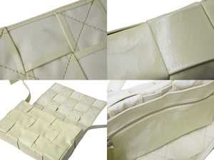 BOTTEGA VENETA ボッテガヴェネタ マキシイントレチャート カセット ショルダーバッグ 667298 カーフレザー イエロー 美品 中古 4c069804