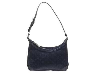 極美品 LOUIS VUITTON ルイヴィトン リトル ブローニュ ハンドバッグ M92142 モノグラム サテン ブラック 中古 4c069811