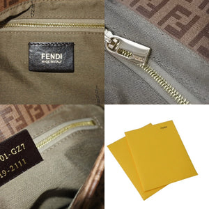 FENDI フェンディ マンマバケット ワンショルダーバッグ 8BR001 ズッキーノ柄 レオパード刺繍 PVC エナメルレザー ゴールド金具 美品 中古 4c069814 