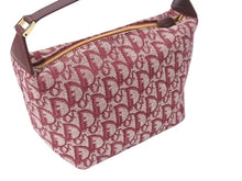 Load image into Gallery viewer, Christian Dior クリスチャンディオール ショルダーバッグ ハンドバッグ トロッター コットンキャンバス ボルドー 美品 中古 4c069816