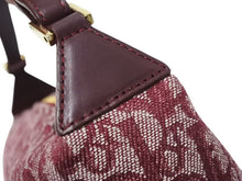 Load image into Gallery viewer, Christian Dior クリスチャンディオール ショルダーバッグ ハンドバッグ トロッター コットンキャンバス ボルドー 美品 中古 4c069816