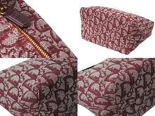 Load image into Gallery viewer, Christian Dior クリスチャンディオール ショルダーバッグ ハンドバッグ トロッター コットンキャンバス ボルドー 美品 中古 4c069816