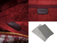 Load image into Gallery viewer, Christian Dior クリスチャンディオール ショルダーバッグ ハンドバッグ トロッター コットンキャンバス ボルドー 美品 中古 4c069816
