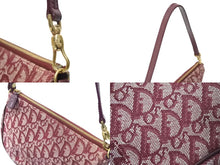 Load image into Gallery viewer, Christian Dior クリスチャンディオール ショルダーバッグ サドルバッグ トロッター コットンキャンバス ボルドー 美品 中古 4c069817