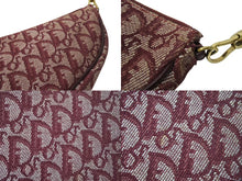 Load image into Gallery viewer, Christian Dior クリスチャンディオール ショルダーバッグ サドルバッグ トロッター コットンキャンバス ボルドー 美品 中古 4c069817