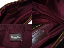 Load image into Gallery viewer, Christian Dior クリスチャンディオール ショルダーバッグ サドルバッグ トロッター コットンキャンバス ボルドー 美品 中古 4c069817