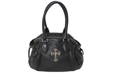 [USED/中古]CHROME HEARTS クロムハーツ ハンドバッグ  SQRRY JO FILI SM ブラック レザー シルバー925 シルバー金具 Bランク 中古 4c069821