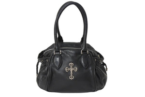 [USED/中古]CHROME HEARTS クロムハーツ ハンドバッグ  SQRRY JO FILI SM ブラック レザー シルバー925 シルバー金具 Bランク 中古 4c069821