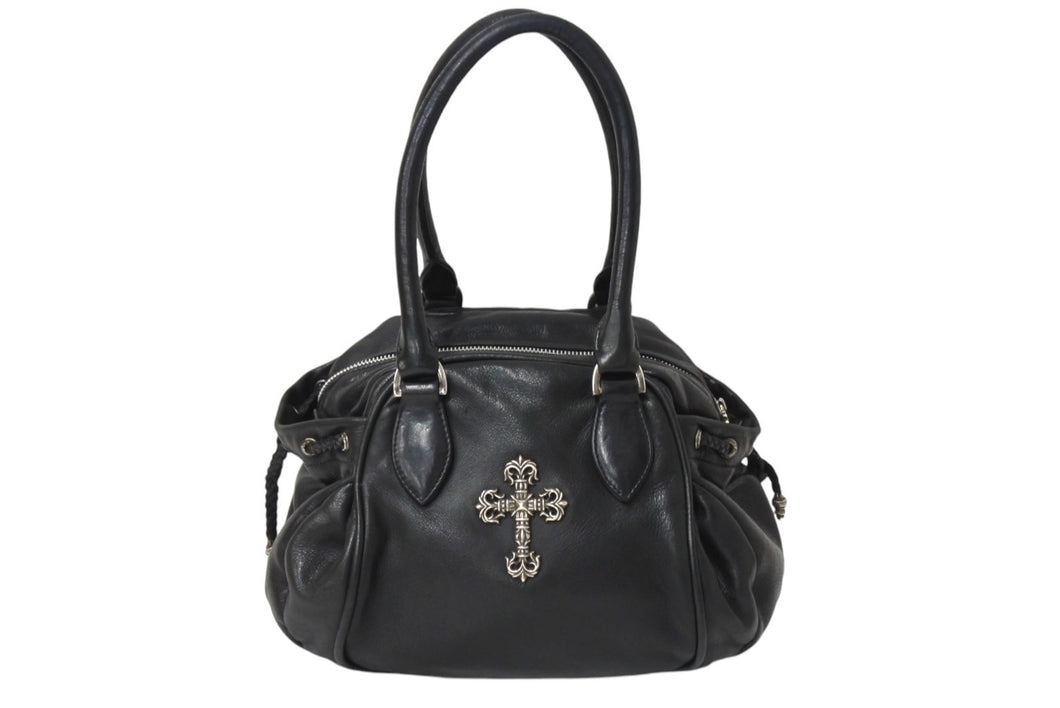 [USED/中古]CHROME HEARTS クロムハーツ ハンドバッグ  SQRRY JO FILI SM ブラック レザー シルバー925 シルバー金具 Bランク 中古 4c069821