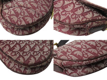 Load image into Gallery viewer, Christian Dior クリスチャンディオール サドルバッグ ガリアーノ期 02年 ハンドバッグ トロッター柄 レザー レッド 美品 中古 4c069822