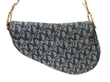 Load image into Gallery viewer, Christian Dior クリスチャンディオール サドルバッグ ガリアーノ期 01年 ハンドバッグ トロッター柄 レザー ネイビー 美品 中古 4c069823