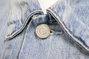 GUITAR BOY ギターボーイ パッチ ワッペン 刺繍 デニム ジャケット Gジャン ブルー コットン サイズ2 美品 中古 4c069854