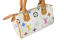 Load image into Gallery viewer, LOUIS VUITTON ルイヴィトン ミニスピーディ ミニボストンバッグ M92645 PVC ヌメ革 ホワイト マルチカラー 美品 中古 4c069881