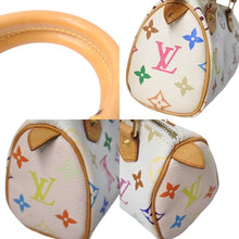 Load image into Gallery viewer, LOUIS VUITTON ルイヴィトン ミニスピーディ ミニボストンバッグ M92645 PVC ヌメ革 ホワイト マルチカラー 美品 中古 4c069881