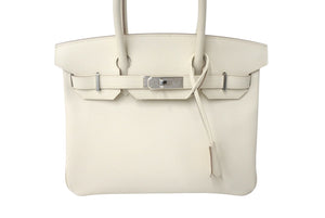極美品 HERMES エルメス BIRKIN バーキン30 ハンドバッグ クレ エプソン シルバー金具 C刻印 中古 4c700020