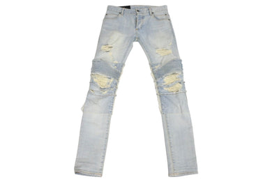 BALMAIN バルマン デニム パンツ ダメージデニム ボトムス バイカー コットン サイズ28 5385Z0621 美品 中古 4c070346