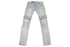 BALMAIN バルマン デニム パンツ ダメージデニム ボトムス バイカー コットン サイズ28 5385Z0621 美品 中古 4c070346