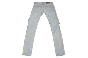BALMAIN バルマン デニム パンツ ダメージデニム ボトムス バイカー コットン サイズ28 5385Z0621 美品 中古 4c070346