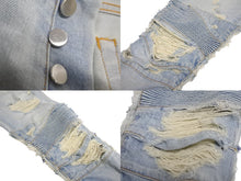 Load image into Gallery viewer, BALMAIN バルマン デニム パンツ ダメージデニム ボトムス バイカー コットン サイズ28 5385Z0621 美品 中古 4c070346