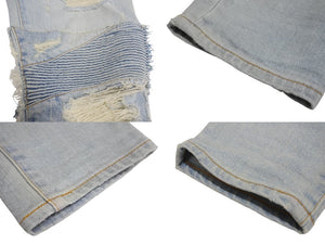 BALMAIN バルマン デニム パンツ ダメージデニム ボトムス バイカー コットン サイズ28 5385Z0621 美品 中古 4c070346