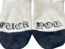 Load image into Gallery viewer, CHROME HEARTS クロムハーツ 靴下 ソックス ロゴ刺繍 イエロー グレー ホワイト コットン 良品 中古 4c071028
