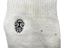 Load image into Gallery viewer, CHROME HEARTS クロムハーツ 靴下 ソックス ロゴ刺繍 イエロー グレー ホワイト コットン 良品 中古 4c071028