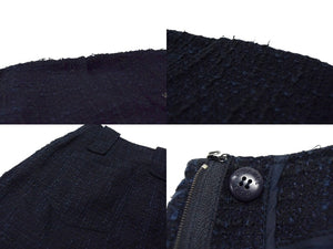 CHANEL シャネル ツイードスカート P17612V09981 サイズ36 ココマーク フランス製 ネイビー系 美品 中古 4c071423
