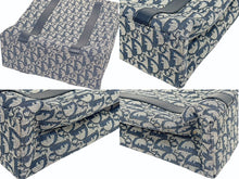 Load image into Gallery viewer, Christian Dior ディオール ハンドバッグ カバン スピーディ キャンバス トロッター柄 ネイビー 良品中古 4c071473