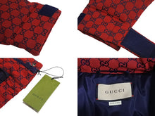 画像をギャラリービューアに読み込む, 未使用 GUCCI グッチ モノグラム ダウンジャケット 23AW 762559 Z8BNP コットンポリエステル レッド ネイビー サイズ48 中古 4c071528 