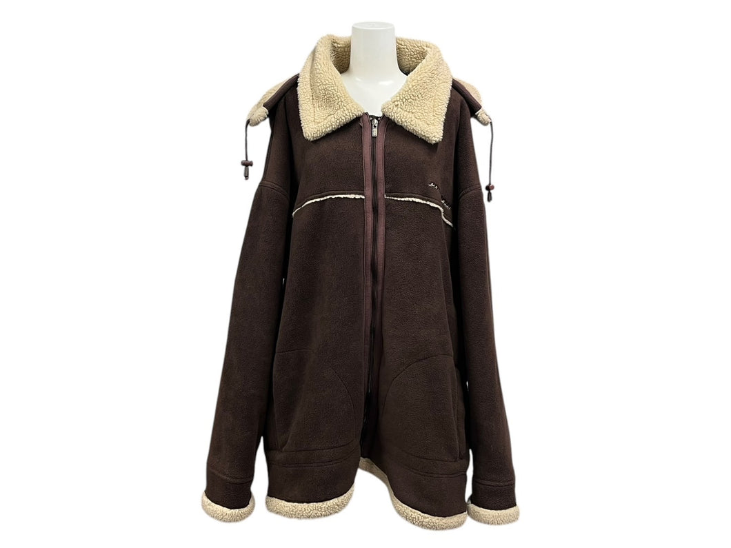 pellepelle ペレペレ ムートン ジャケット ブルゾン サイズXL ブラウン ポリエステル 美品 中古 4c072788