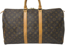 Load image into Gallery viewer, LOUIS VUITTON ルイヴィトン モノグラム キーポル45 ボストンバッグ M41428 ブラウン ゴールド金具 美品 中古 4c072890