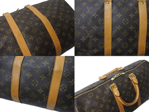 LOUIS VUITTON ルイヴィトン モノグラム キーポル45 ボストンバッグ M41428 ブラウン ゴールド金具 美品 中古 4c072890