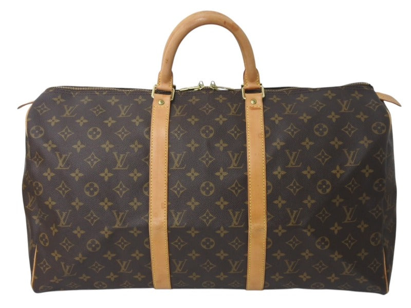 LOUIS VUITTON ルイヴィトン キーポル50 ボストンバッグ M41426 モノグラムキャンバス ブラウン ゴールド金具 美品 中古 4c072892