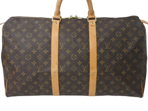 LOUIS VUITTON ルイヴィトン キーポル50 ボストンバッグ M41426 モノグラムキャンバス ブラウン ゴールド金具 美品 中古 4c072892