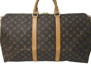 LOUIS VUITTON ルイヴィトン キーポル50 ボストンバッグ M41426 モノグラムキャンバス ブラウン ゴールド金具 美品 中古 4c072894