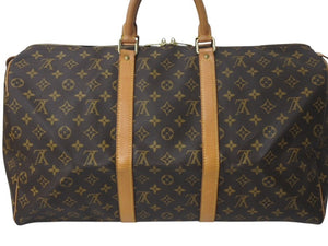LOUIS VUITTON ルイヴィトン キーポル50 ボストンバッグ M41426 モノグラムキャンバス ブラウン ゴールド金具 美品 中古 4c072894