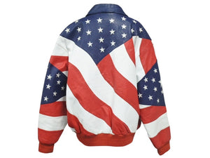 MICHAEL HOBAN マイケルホーバン American flag leather jacket アメリカ国旗 レザー ジャケット XL 美品 中古 4c072907