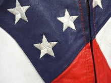Load image into Gallery viewer, MICHAEL HOBAN マイケルホーバン American flag leather jacket アメリカ国旗 レザー ジャケット XL 美品 中古 4c072907
